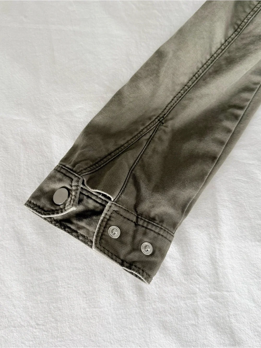 H&M Olive Green Utility Jacket with Drawstring Waist